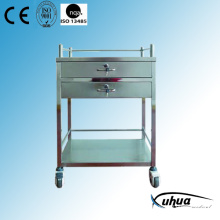 Stainless Steel Hospital Medical Medicine Trolley (Q-13)